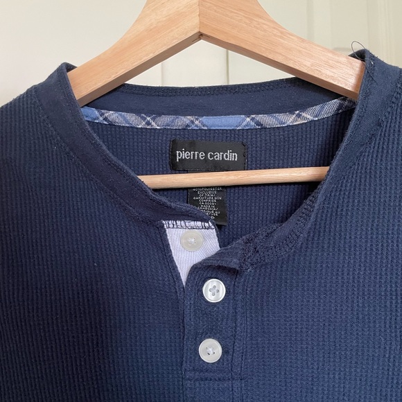 Pierre Cardin Navy Blue Long Sleeve Shirt - Picture 3 of 4